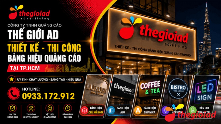 Ảnh bảng hiệu tham khảo – Thiết kế, thi công bảng hiệu quảng cáo Quận 5