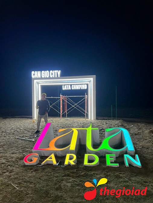 Chữ nổi Mica Lata Garden Can Gio City – góc nhìn 2