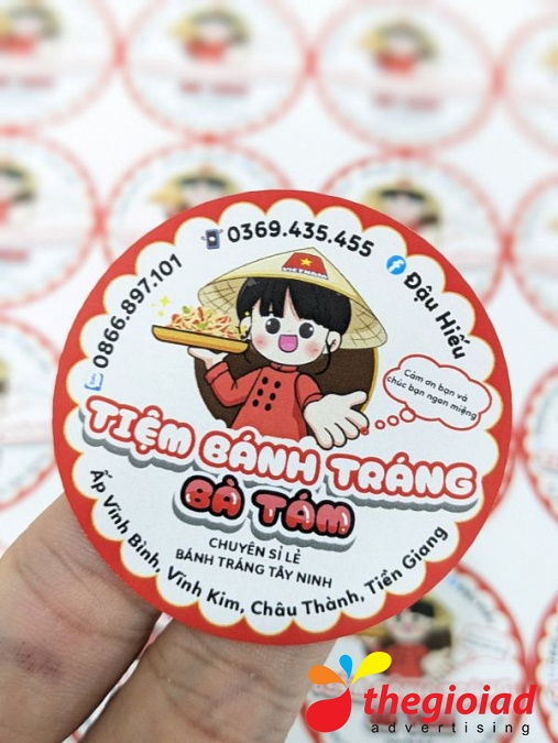 Decal tem nhãn, sticker, logo – góc nhìn 3