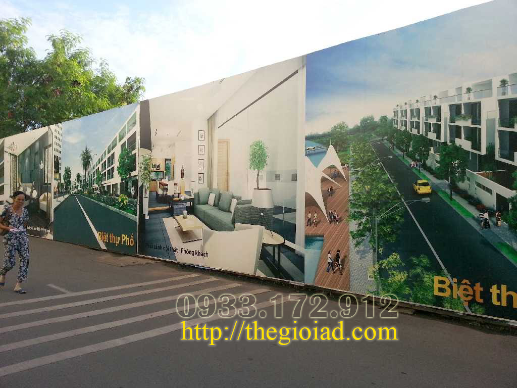 Làm hàng rào quảng cáo công trình xây dựng Làm hàng rào quảng cáo công trình xây dựng