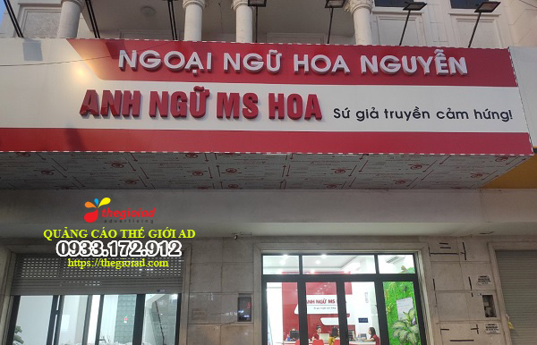 bảng hiệu alu chữ nổi đèn led