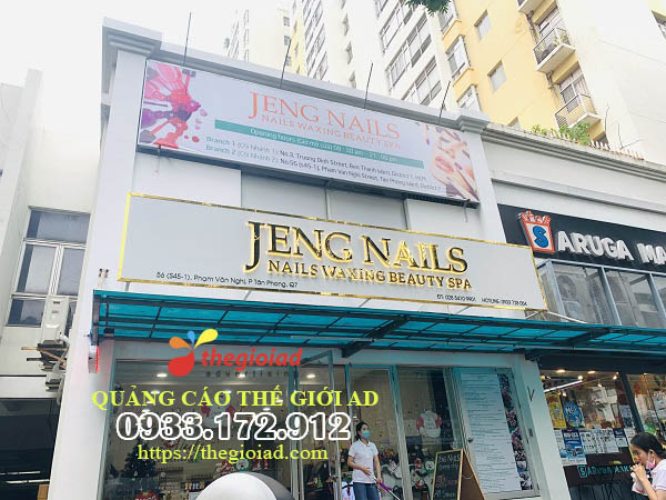 bảng hiệu chữ inox spa