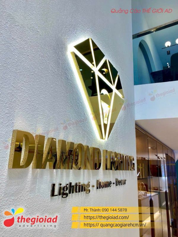 bảng hiệu chữ inox vàng