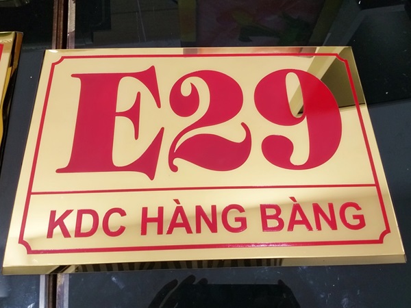 bảng số nhà inox