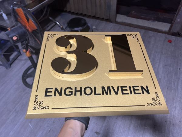 bảng số nhà inox đẹp