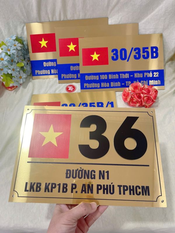 bảng số nhà mica in uv bảng số nhà mica in uv