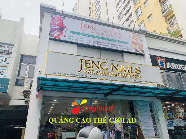 bảng hiệu nail chữ nổi inox