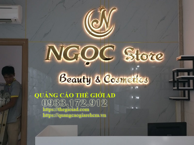 chữ nổi inox sáng chân chữ nổi inox sáng chân