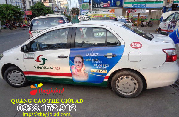 dán decal xe taxi