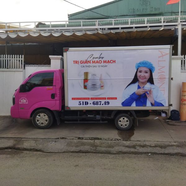 decal dán quảng cáo xe tải