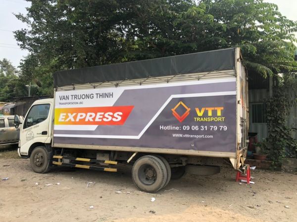 decal quảng cáo dán xe tải