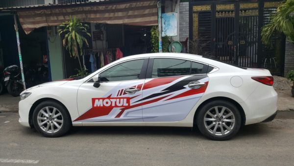 decal dán quảng cáo xe