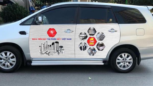 decal quảng cáo xe ô tô