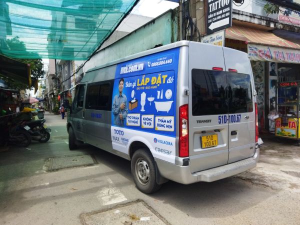 decal dán quảng cáo ô tô