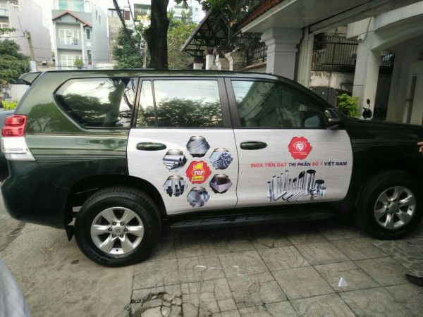 decal dán quảng cáo xe