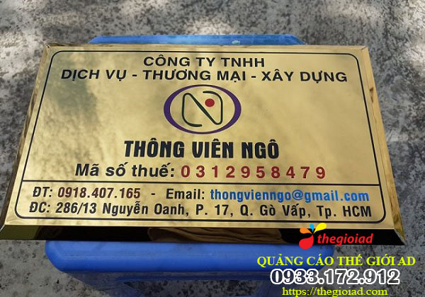 bảng công ty inox ăn mòn