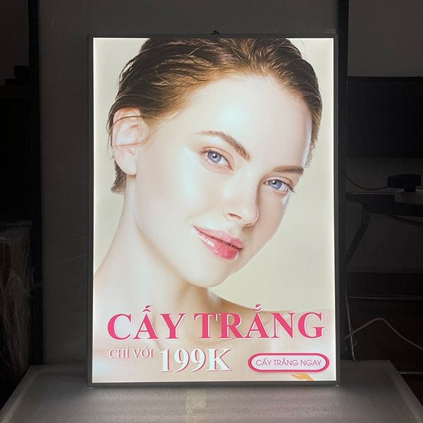 hộp đèn led quảng cáo siêu mỏng 1 mặt