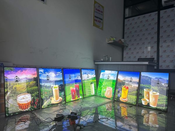 hộp đèn led siêu mỏng menu