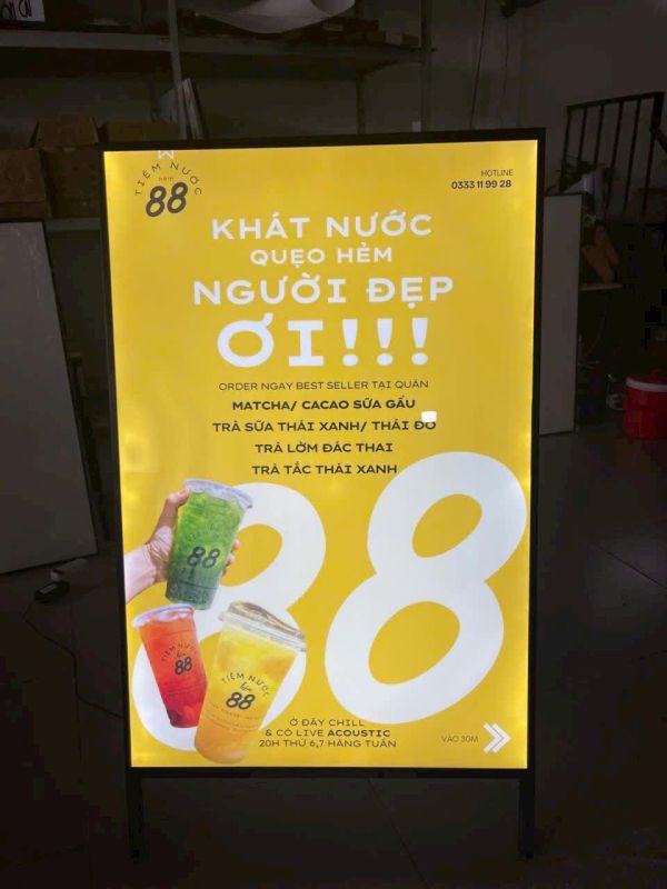 hộp đèn quảng cáo siêu mỏng cho menu