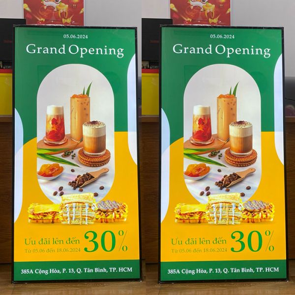 hộp đèn quảng cáo siêu mỏng 1 mặt