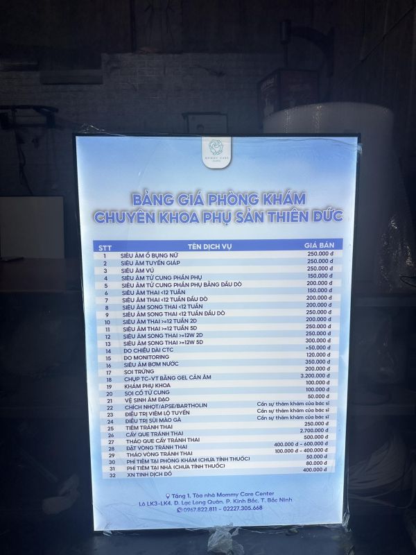 hộp đèn quảng cáo siêu mỏng đẹp