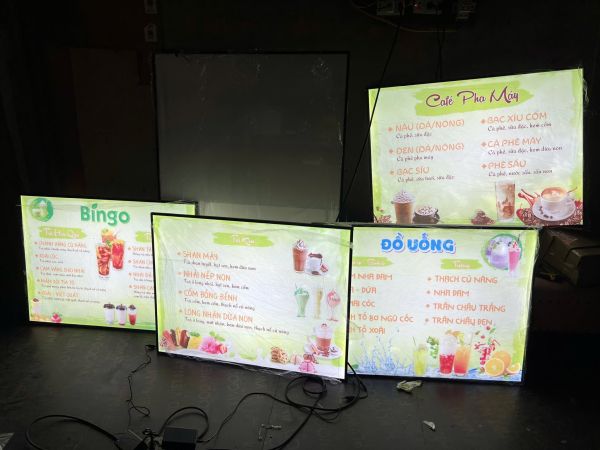 hộp đèn quảng cáo menu