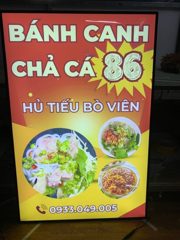 hộp đèn quảng cáo menu