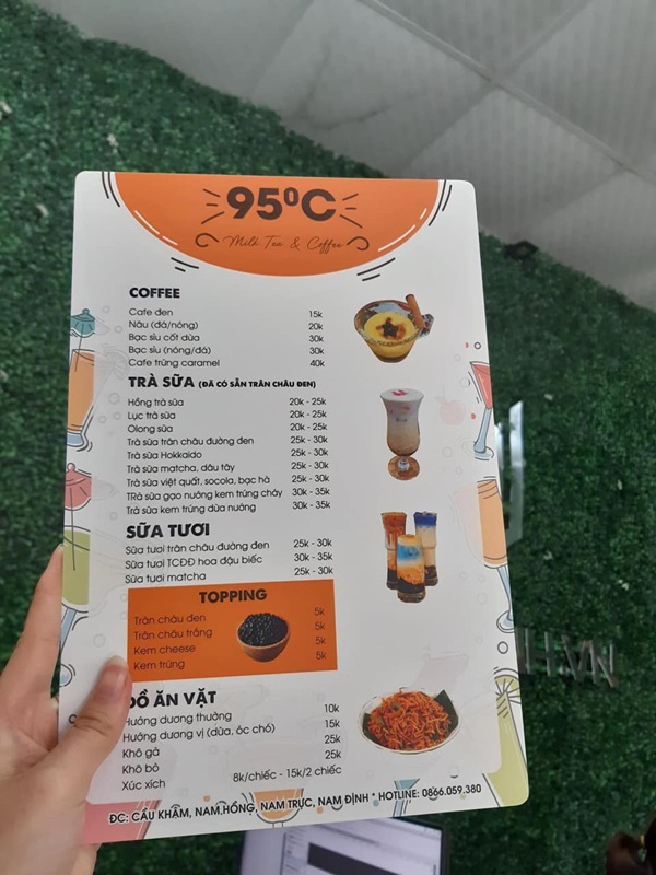 in thực đơn