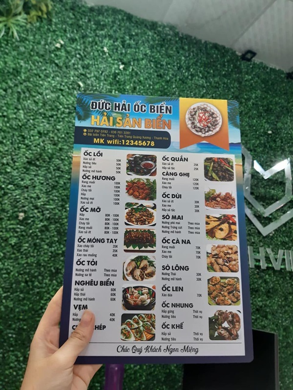 in menu bình tân