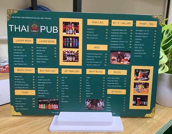 in menu đẹp