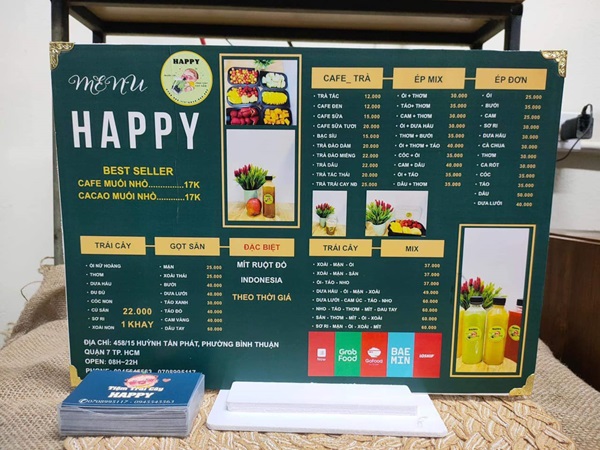 in menu đẹp