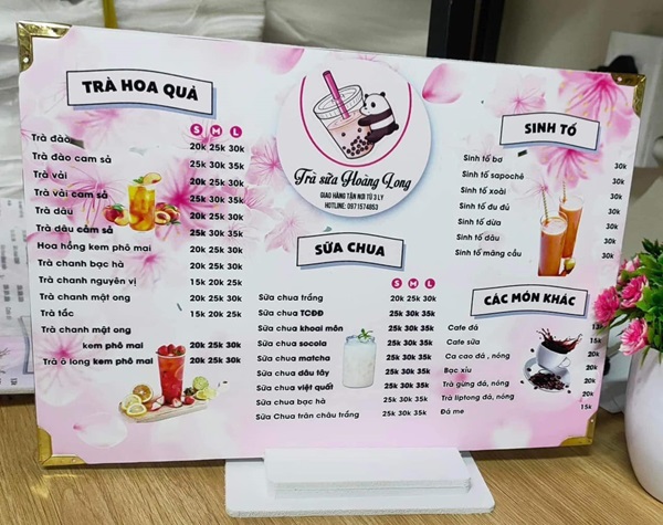 in menu đẹp