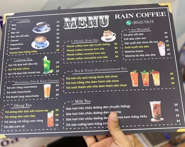 in menu gò vấp