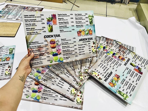 in menu nhà bè