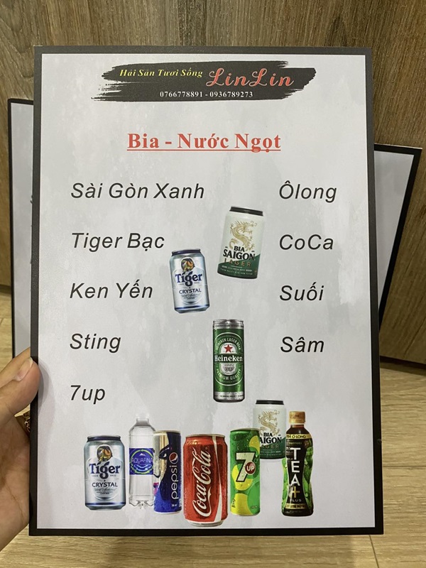 menu quán hải sản