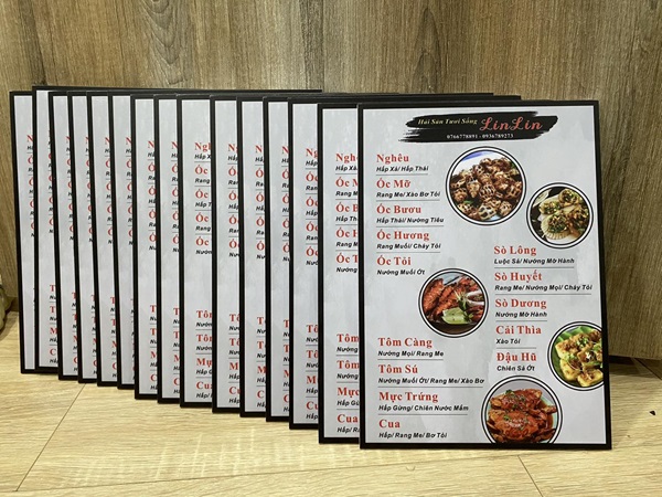 menu quán ốc