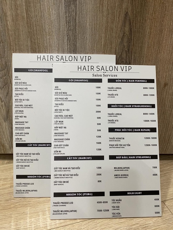 in menu quận 3
