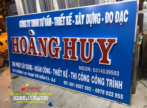 bảng hiệu công ty chữ mica