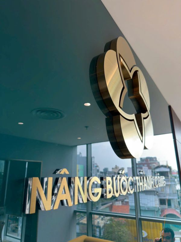 bảng hiệu chữ inox ngân hàng bidv