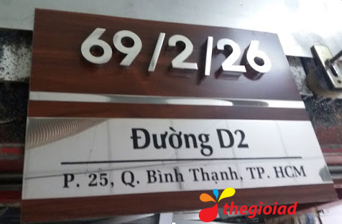 biển số nhà inox đẹp
